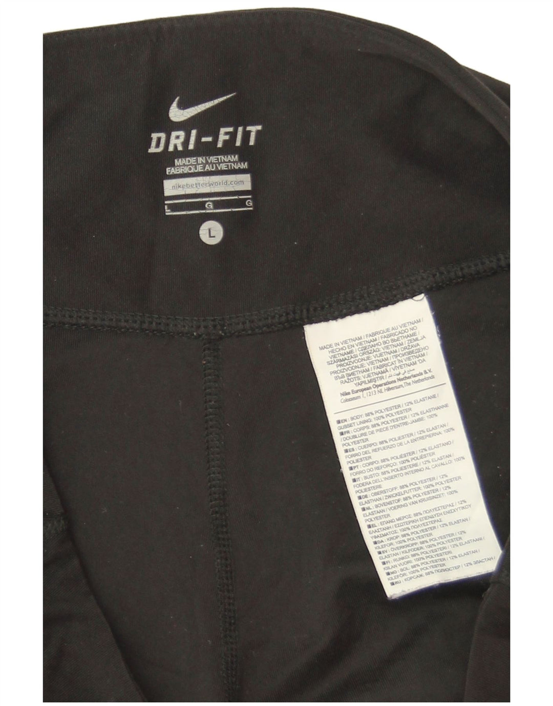 Calça Nike Dri Fit Feminina UK 14 Grande Poliéster Preto