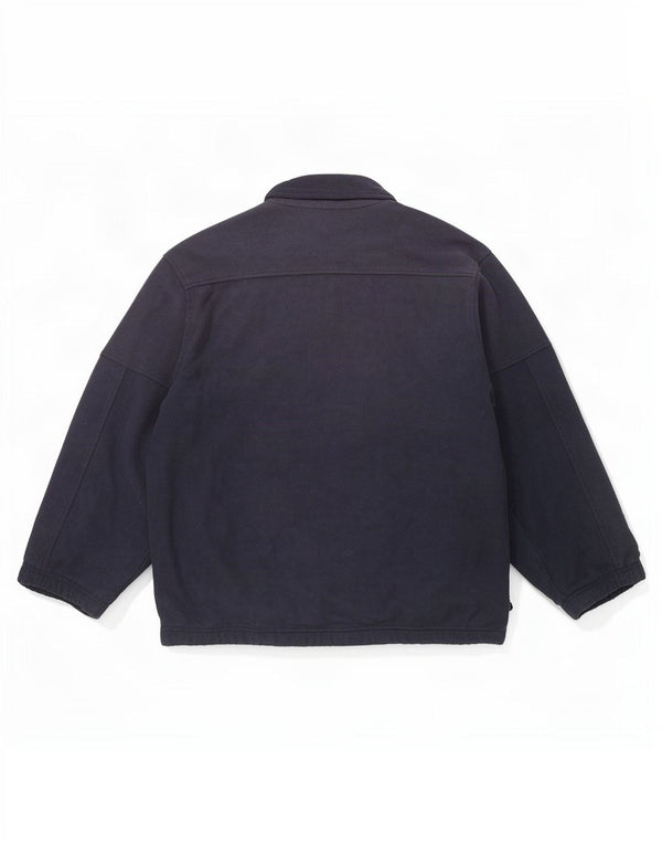 Jaqueta masculina de lã Champion UK 40 grande poliéster colorblock azul marinho