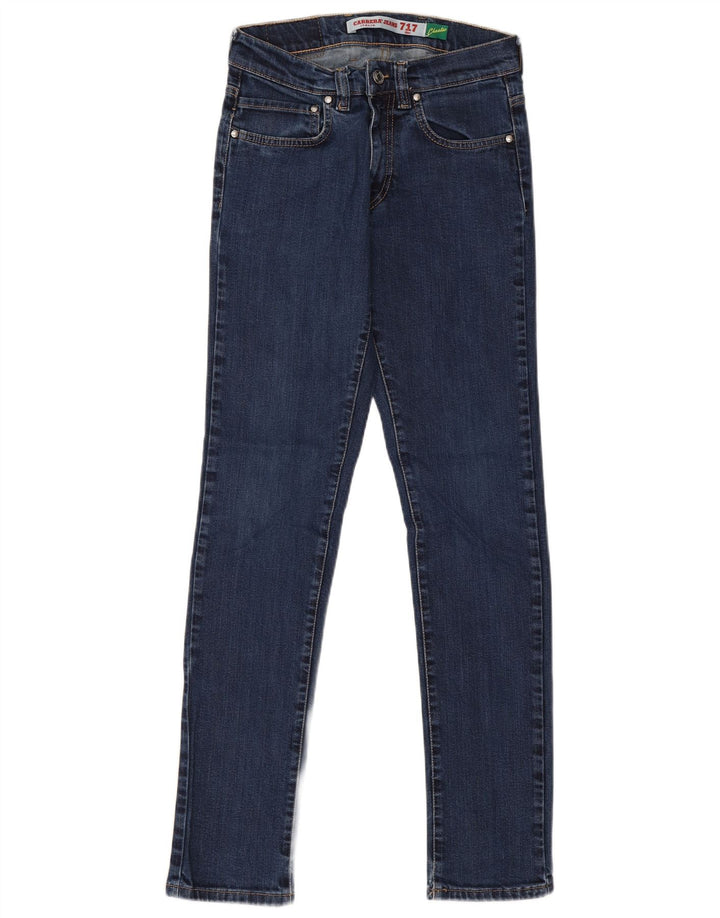 Calça jeans feminina Carrera 717 Slim W29 L33 azul marinho algodão