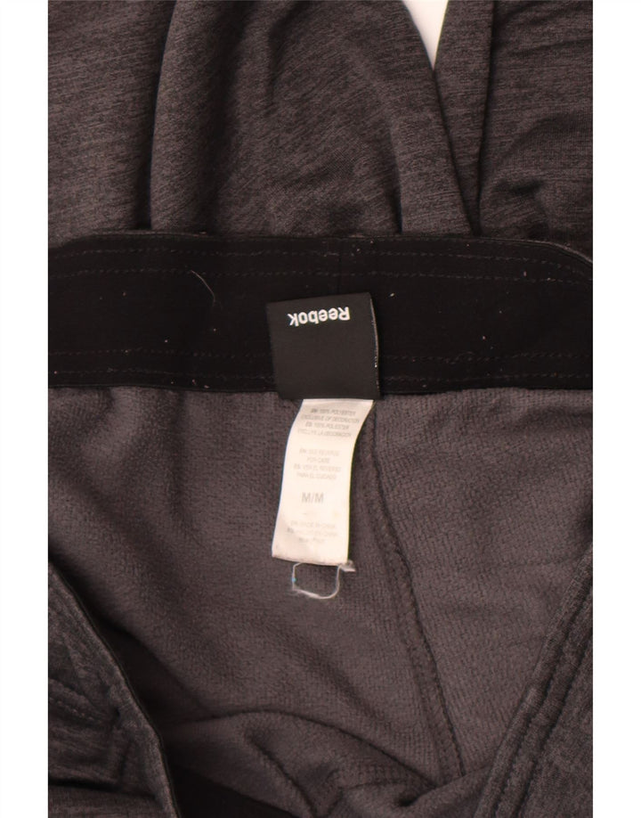 Reebok Mens Graphic Calças de treino cinza médio poliéster