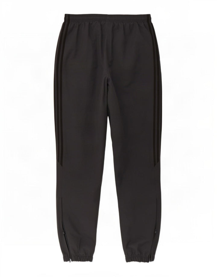 Calça de treino masculina Adidas Joggers grande poliéster cinza
