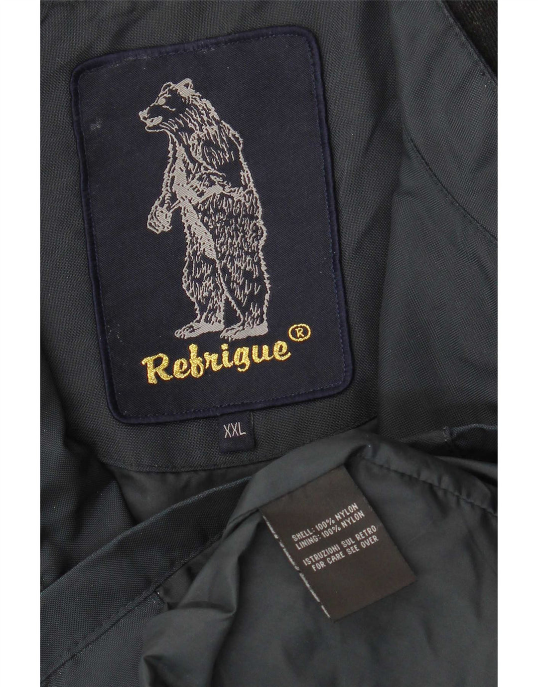 Jaqueta bomber masculina Refrigue UK 44 2XL azul marinho Colourblock Nylon