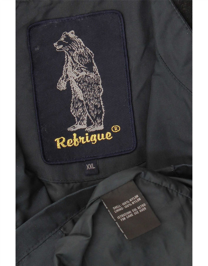 Jaqueta bomber masculina Refrigue UK 44 2XL azul marinho Colourblock Nylon