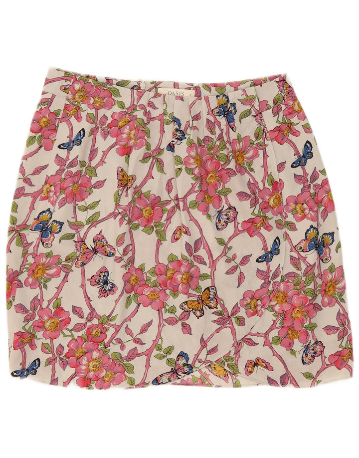 Minissaia feminina Oasis Wrap UK 12 média W32 floral multicolorida