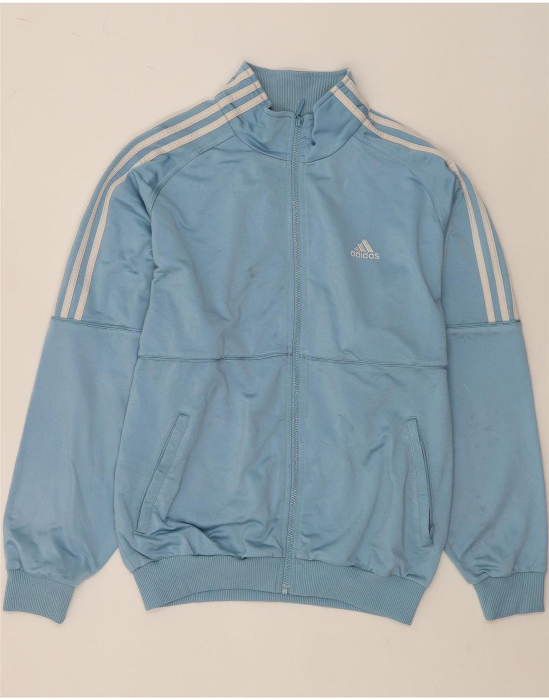 ADIDAS Mens Loose Fit Tracksuit Top Jacket UK 40/42 Médio Azul Poliéster
