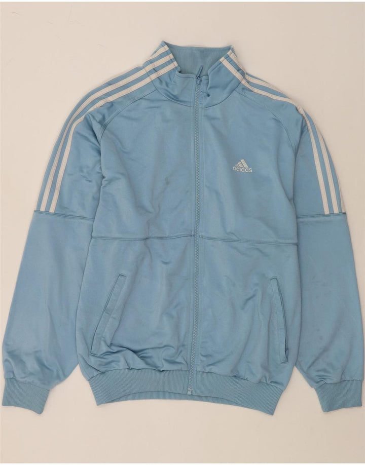 ADIDAS Mens Loose Fit Tracksuit Top Jacket UK 40/42 Médio Azul Poliéster