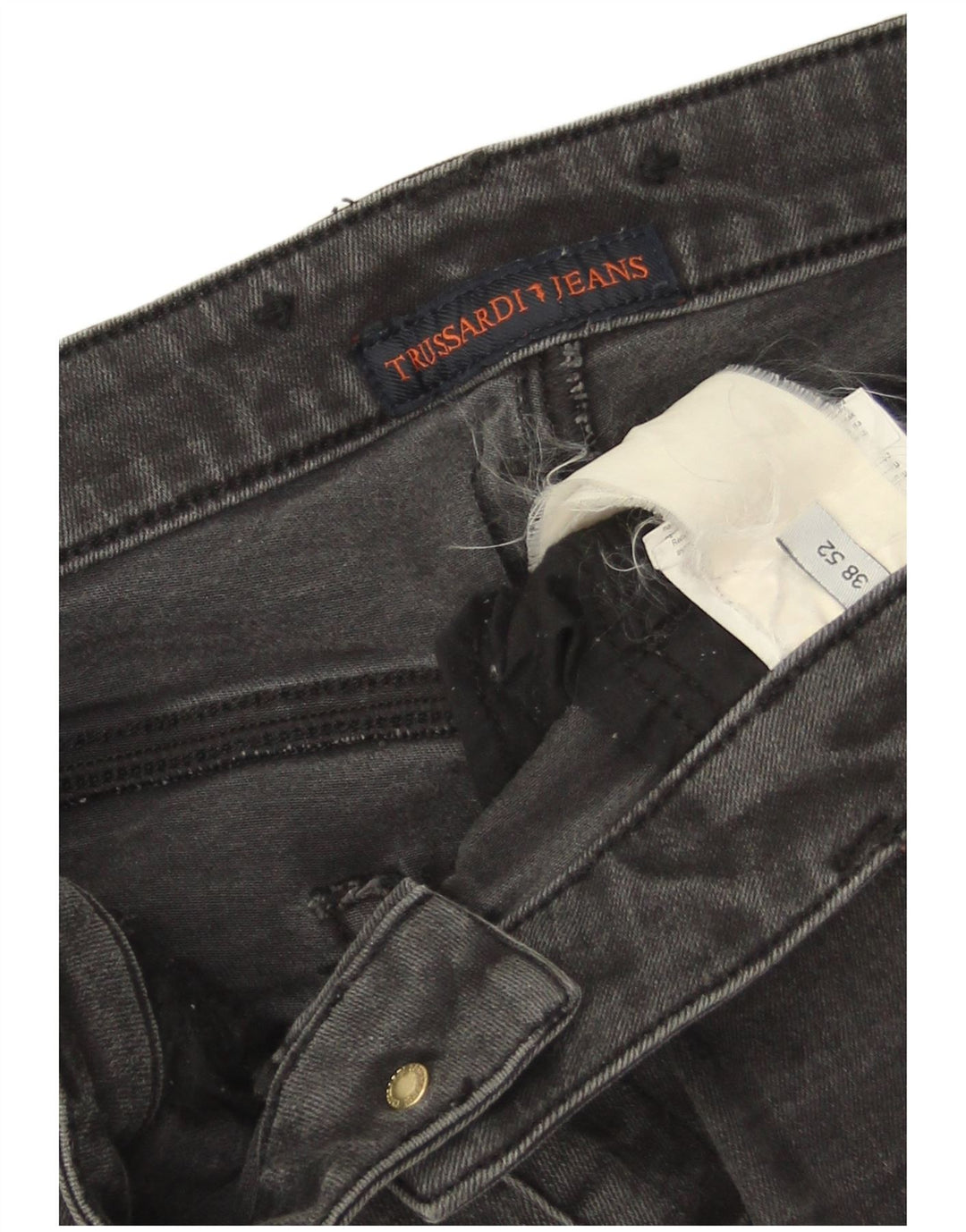 Trussardi Masculino Slim Jeans IT 52 XL W38 L32 Cinza