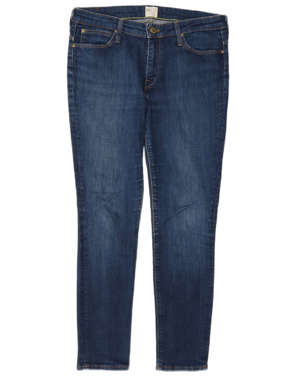 Lee Womens Scarlett Skinny Jeans W32 L31 Azul Marinho Algodão