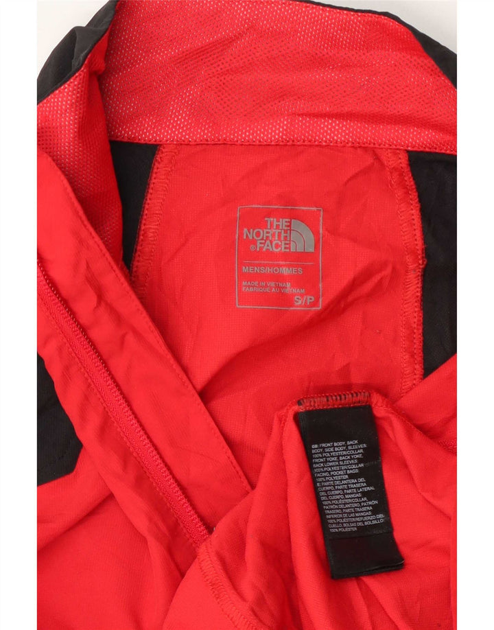 The North Face Mens Treino Top Jacket Pequeno Poliéster Colorblock Vermelho