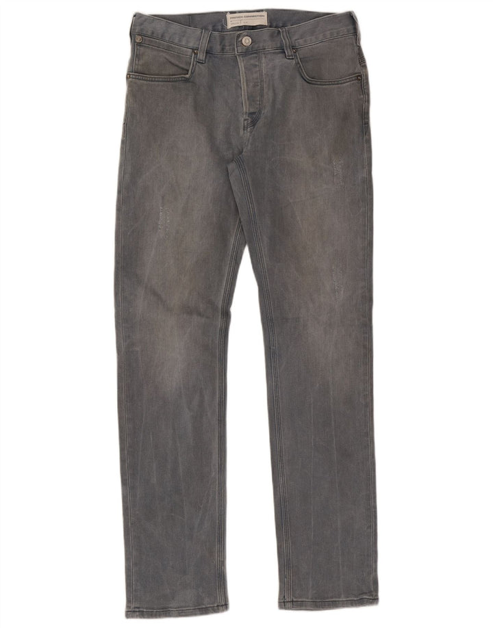 French Connection Masculino Slim Jeans W32 L32 Azul Algodão