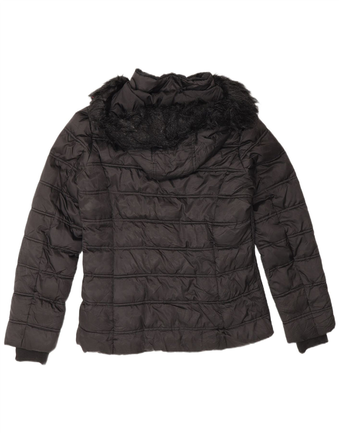 Jaqueta acolchoada feminina Nautica UK 16 grande poliéster preto