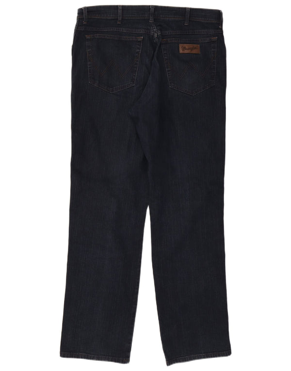 Wrangler Masculino Texas Straight Jeans W38 L34 Azul Marinho Algodão