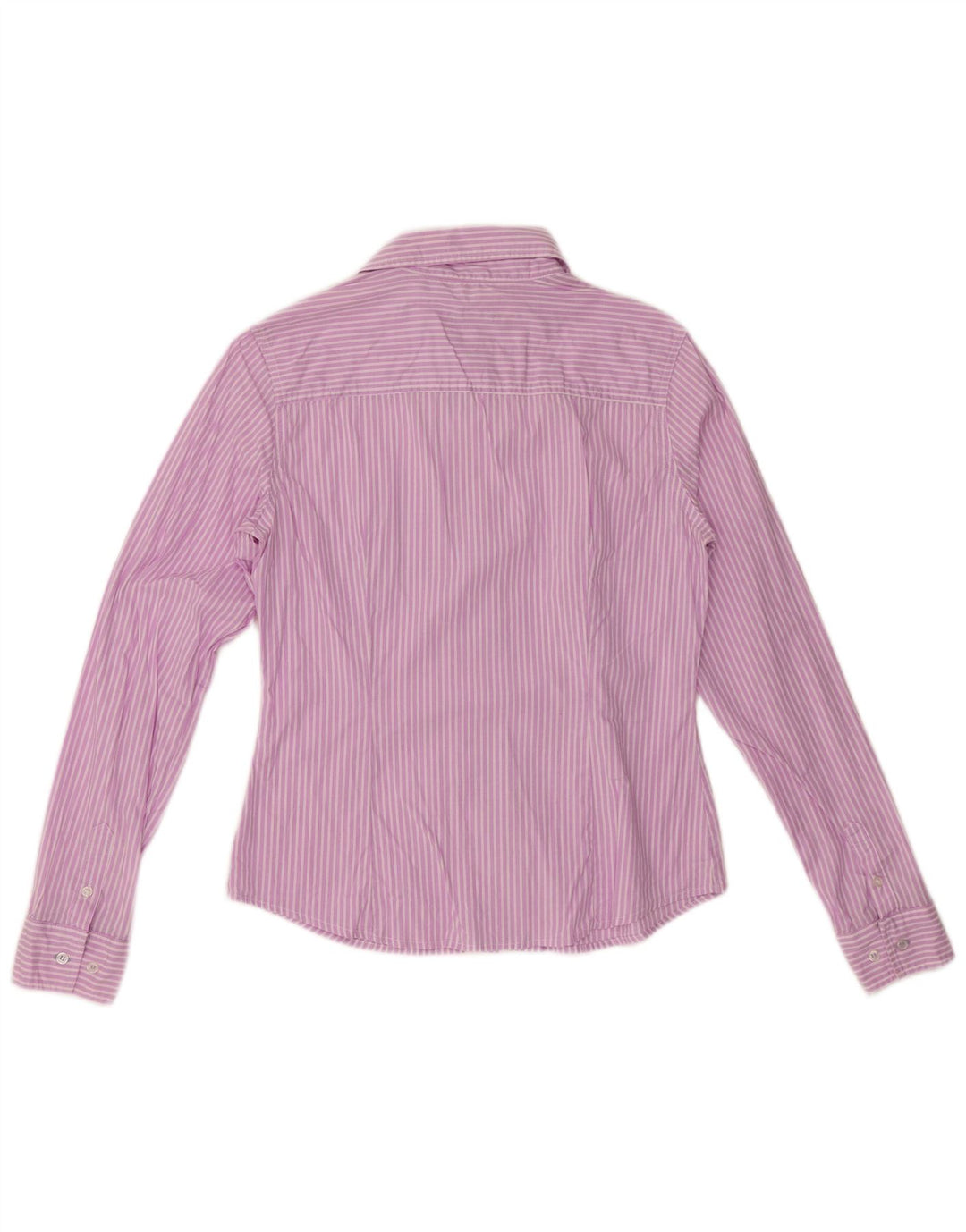 Camisa feminina BENETTON UK 14 listrada roxa média