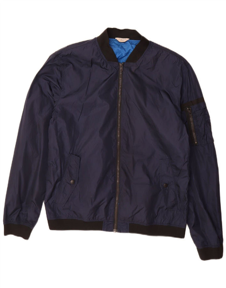 Jaqueta bomber masculina Jack & Jones UK 40 grande nylon azul marinho