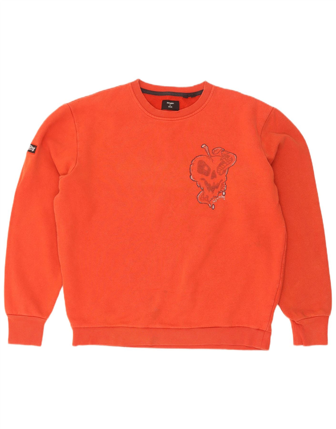 Superdry moletom gráfico masculino jumper médio laranja algodão
