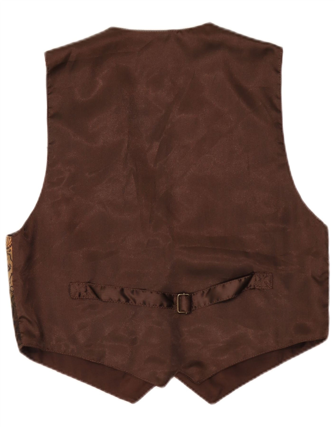 Colete masculino vintage grande couro paisley marrom