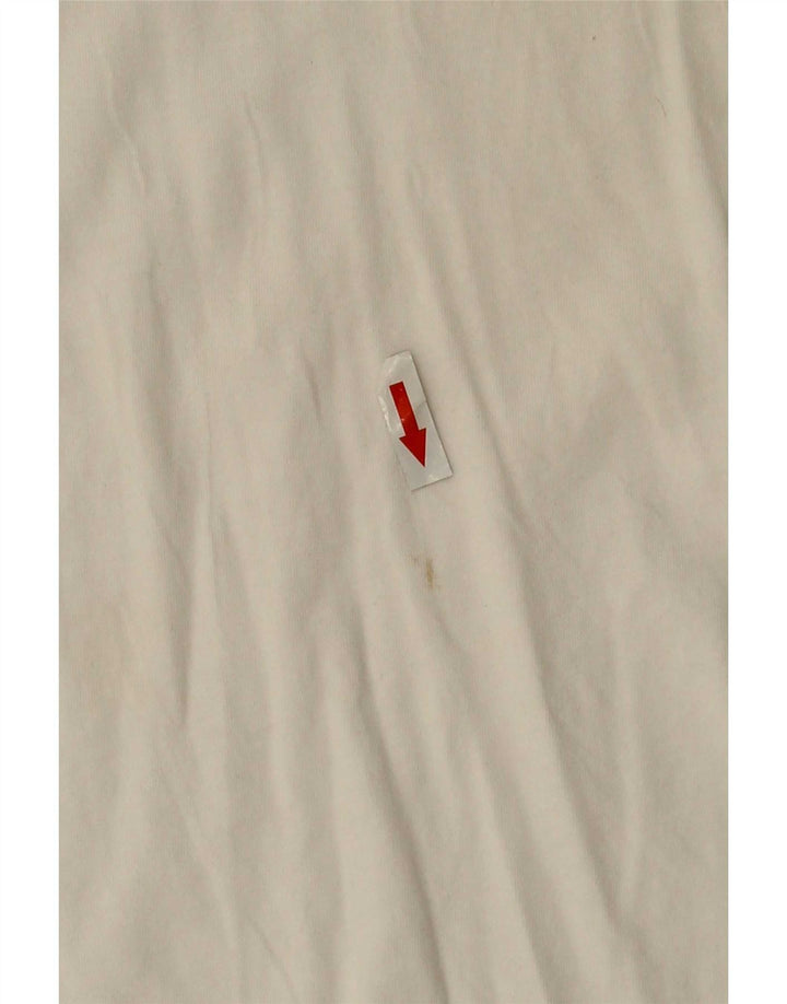 Ralph Lauren Top masculino de manga comprida de algodão branco médio