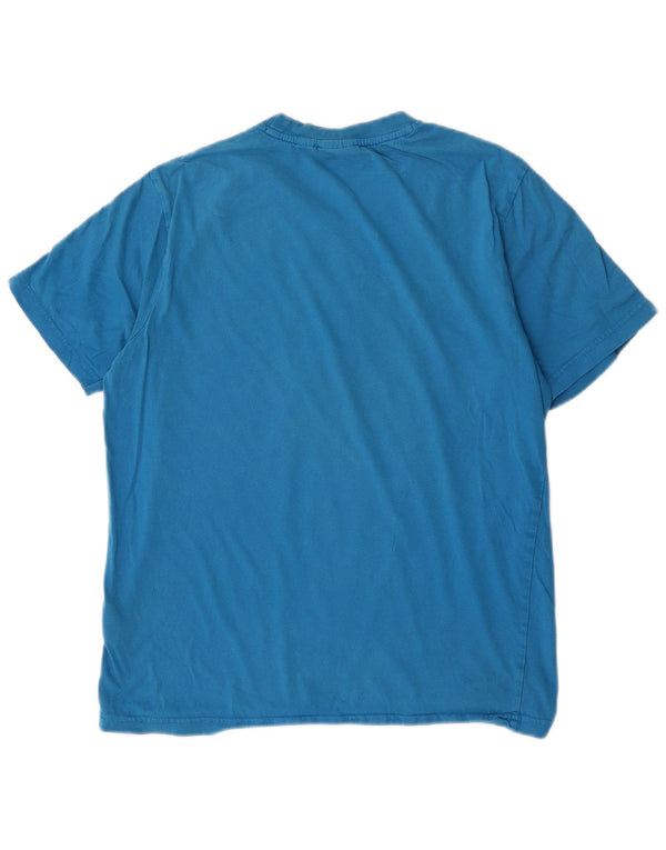 Fila Mens Graphic T-Shirt Top Médio Algodão Azul