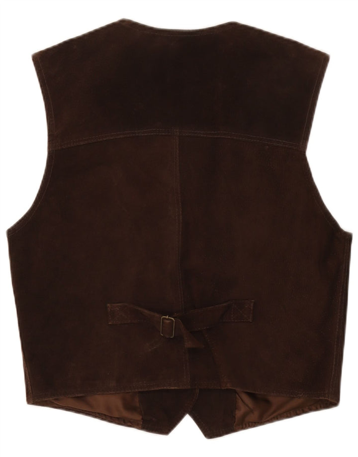 Colete de camurça vintage feminino IT 48 XL marrom