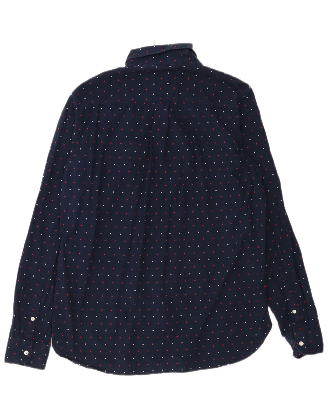 Camisa masculina SUPERDRY regular fit grande algodão manchado azul marinho