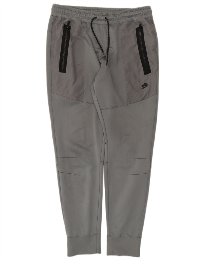 Calça esportiva masculina Nike Therma-Fit, calça jogger grande cinza poliéster