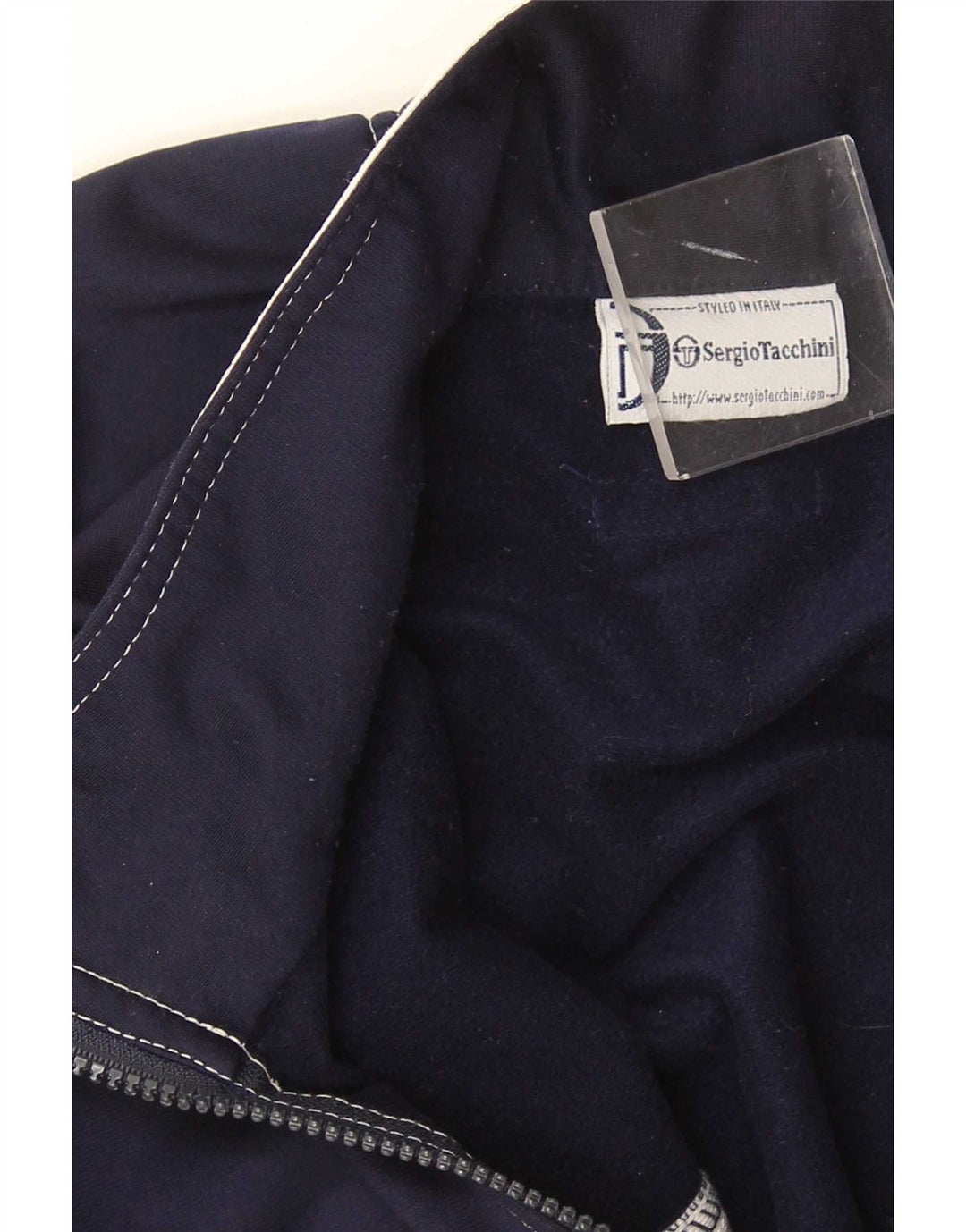 Sergio Tacchini Jaqueta masculina de agasalho médio azul marinho colorblock
