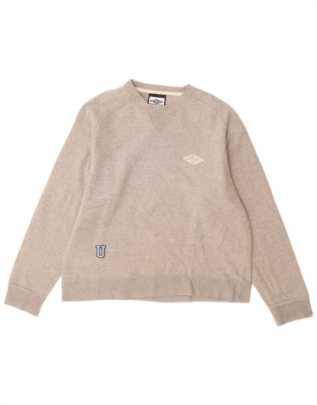 Suéter masculino Umbro UK 35/37 pequeno algodão cinza