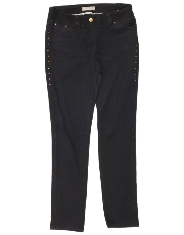 Jeans skinny feminino Marks & Spencer Reino Unido 10 pequeno W30 L28 algodão preto