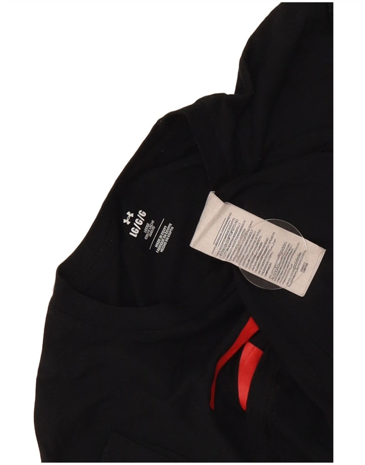 Camiseta gráfica masculina Under Armour grande algodão preto