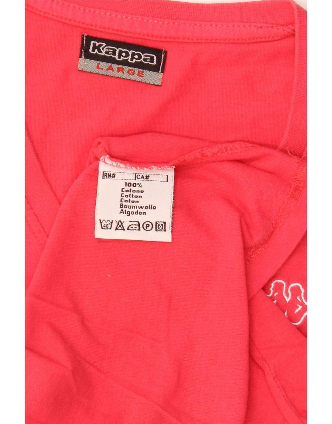 Camiseta feminina Kappa UK 14 grande algodão vermelho