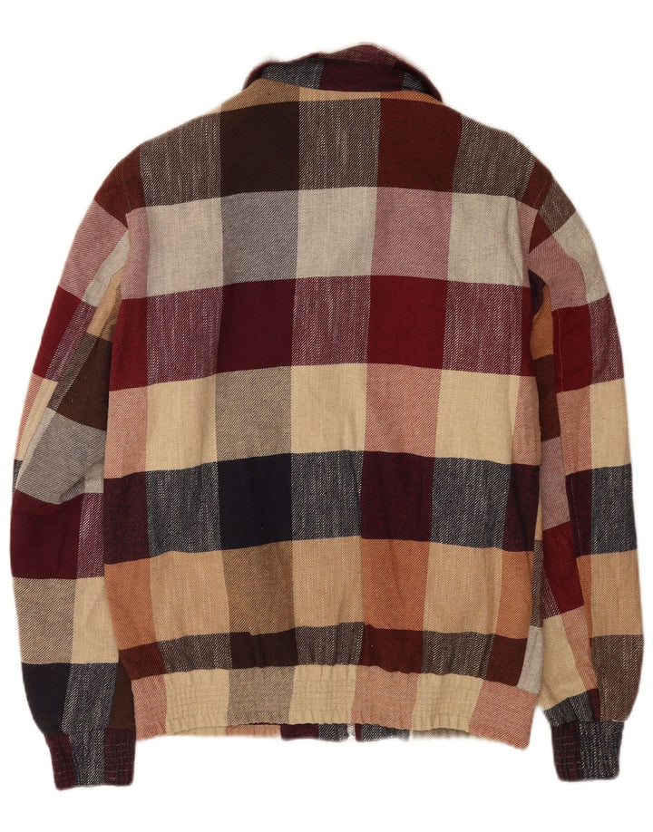 Jaqueta bomber masculina Zara UK 38 algodão xadrez médio multicolorido