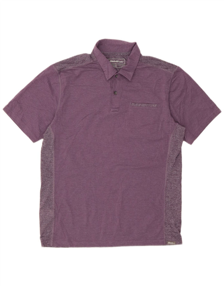 Camisa polo masculina EDDIE BAUER algodão roxo médio