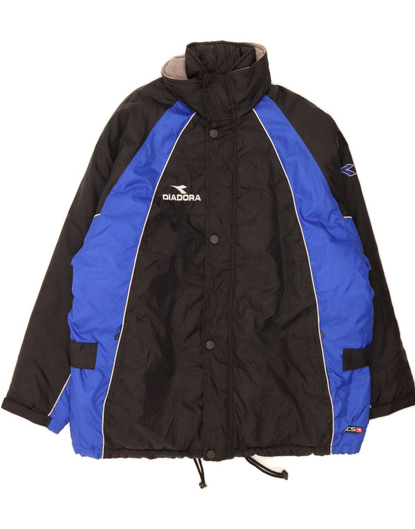 Jaqueta corta-vento masculina DIADORA UK 46 3XL preto Colourblock poliamida