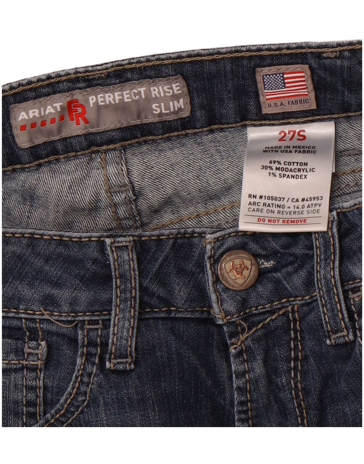 ARIAT Jeans Slim Feminino W27 L26 Algodão Azul Marinho