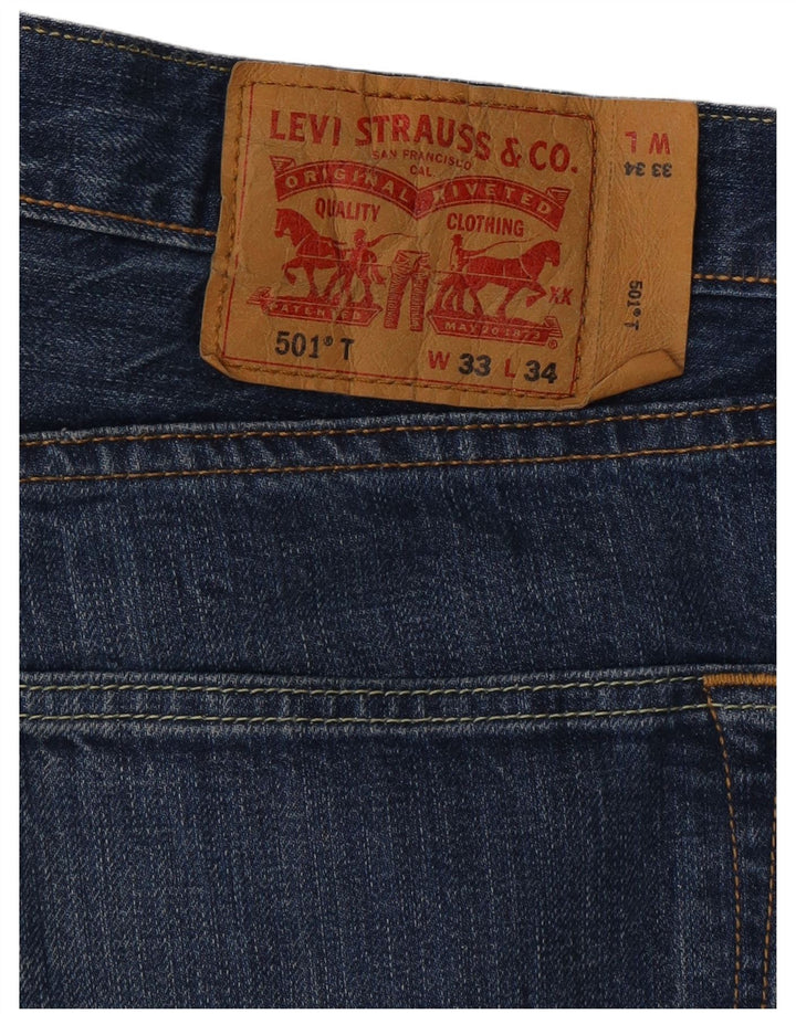 LEVI'S Jeans Slim Masculino W33 L34 Azul Algodão