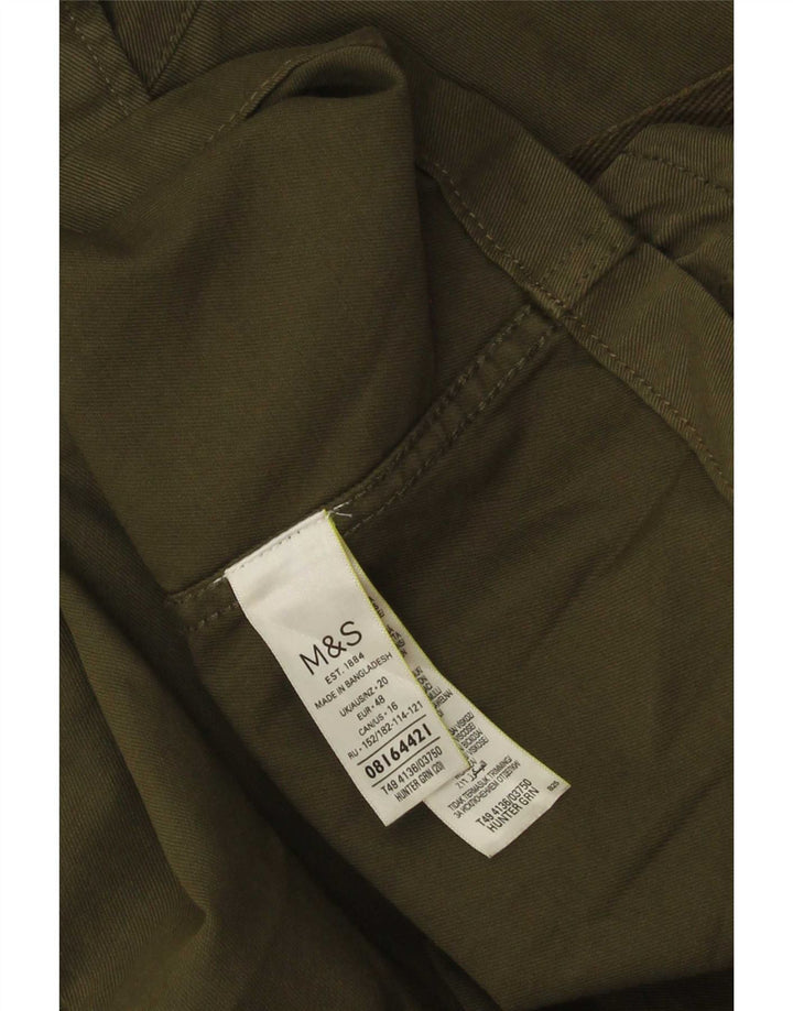 Jaqueta utilitária feminina Marks & Spencer UK 20 2XL algodão cáqui