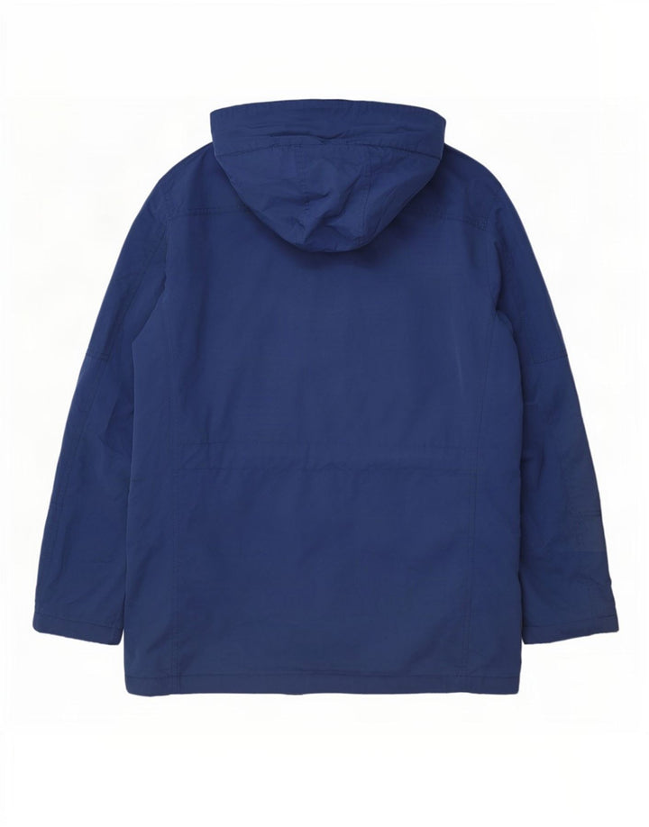 Jaqueta Parka masculina com capuz Tommy Hilfiger Reino Unido 40 grande azul poliéster