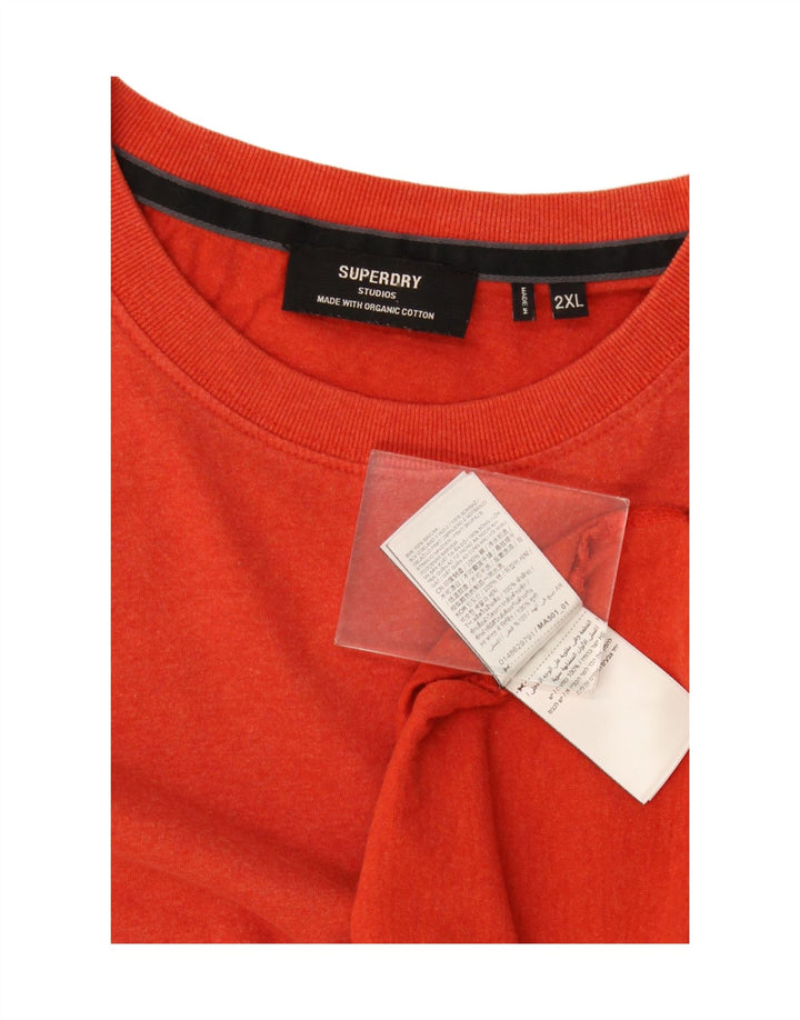 Camiseta masculina Superdry Top 2XL algodão vermelho