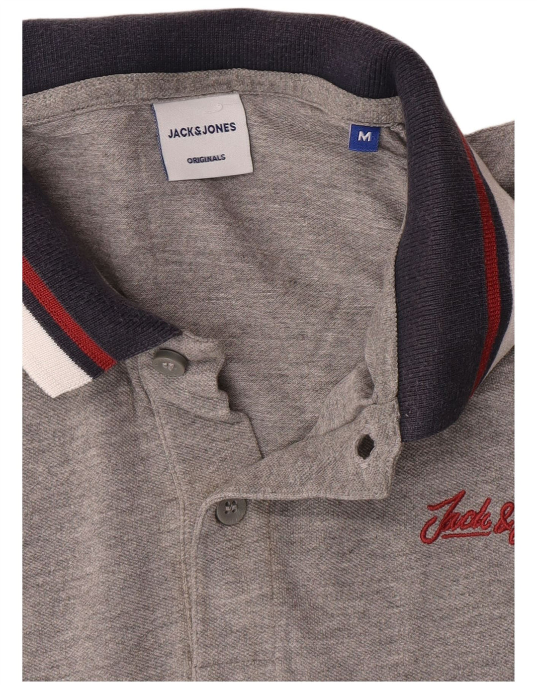 Camisa polo masculina Jack & Jones cinza médio