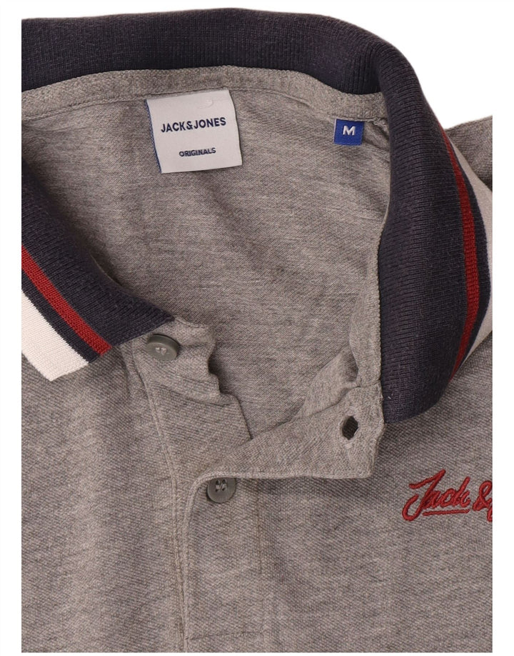 Camisa polo masculina Jack & Jones cinza médio