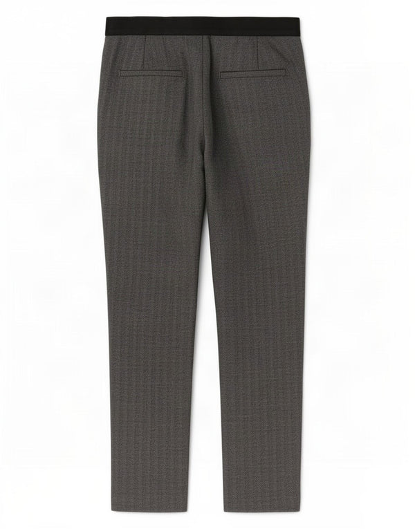 Calça Chino reta feminina Zara médio W28 L26 espinha de peixe cinza