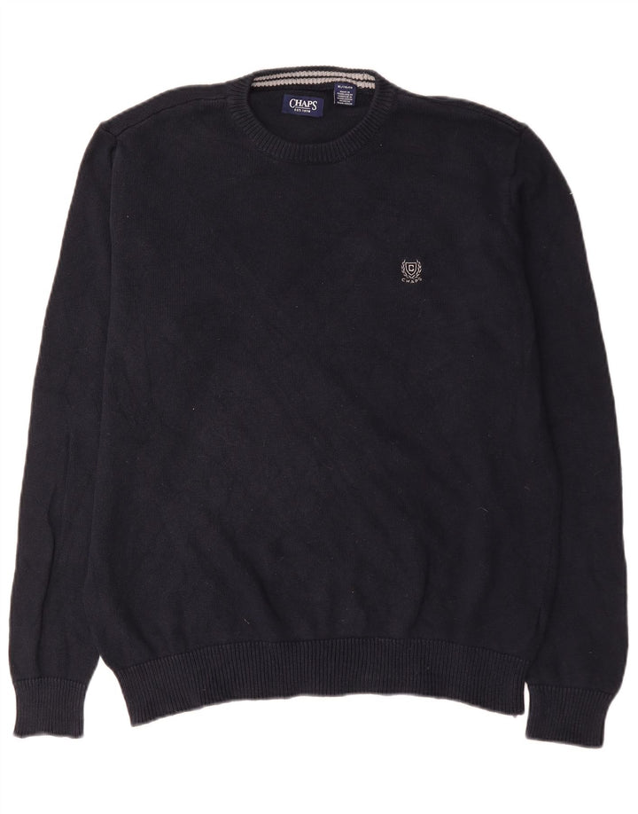Suéter masculino Chaps com gola redonda XL algodão preto
