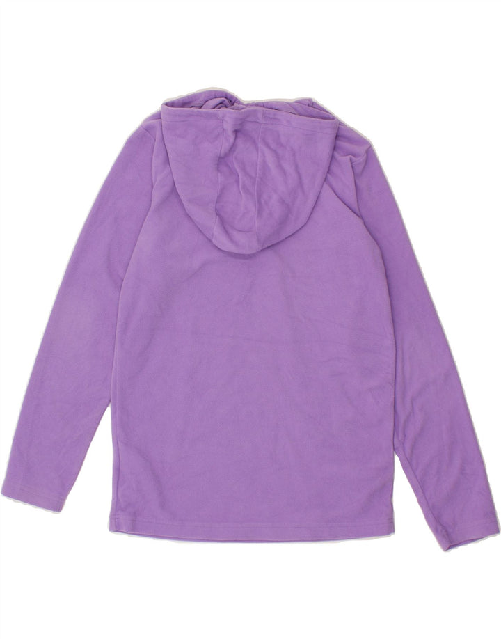 MOUNTAIN WAREHOUSE Girls Hooded Zip Neck Fleece Jumper 12-13 Years Purple Vintage Mountain Warehouse and Second-Hand Mountain Warehouse from Messina Hembry 