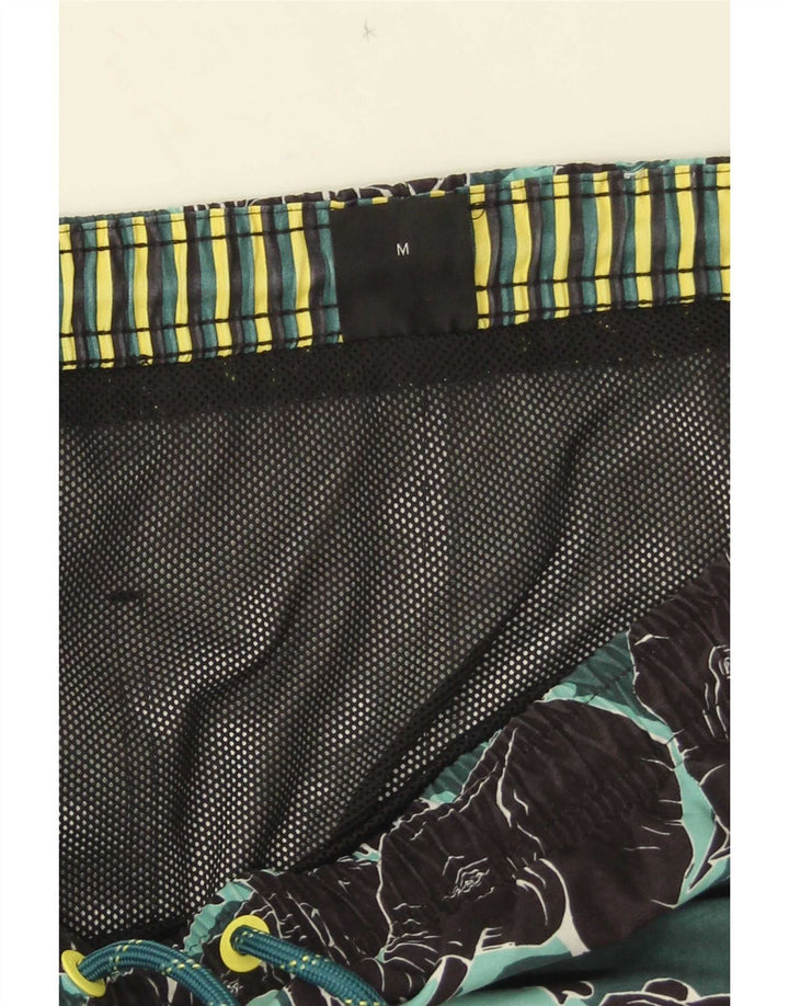 Hugo Boss Shorts de natação masculino verde médio com estampa animal