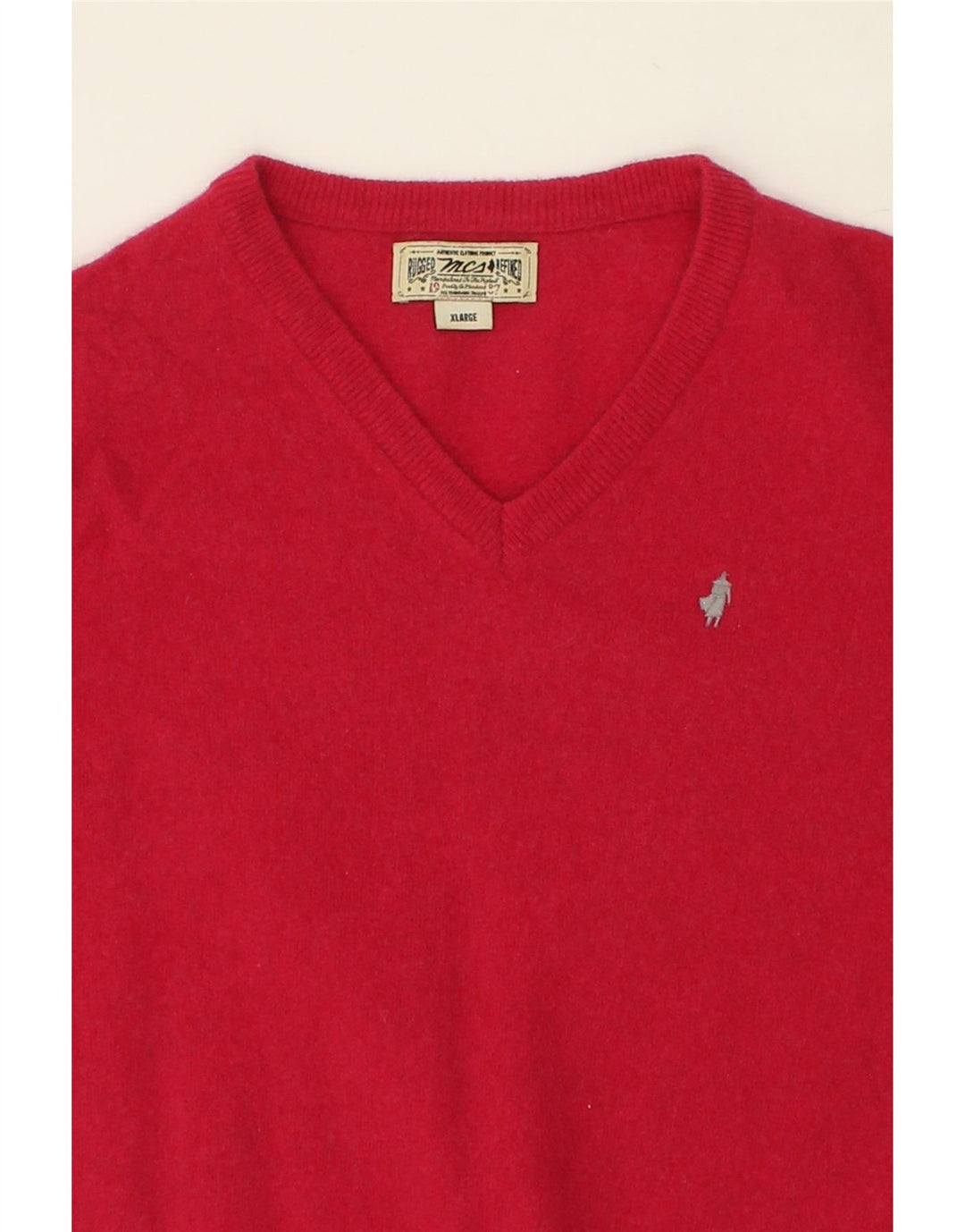 MARLBORO CLASSICS Womens V-Neck Jumper Sweater UK 18 XL Pink Cotton Vintage Marlboro Classics and Second-Hand Marlboro Classics from Messina Hembry 