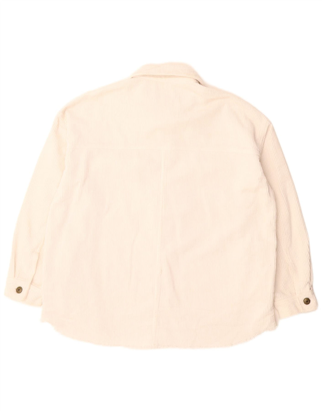 Jaqueta feminina de veludo cotelê Zara UK 10 pequeno algodão branco