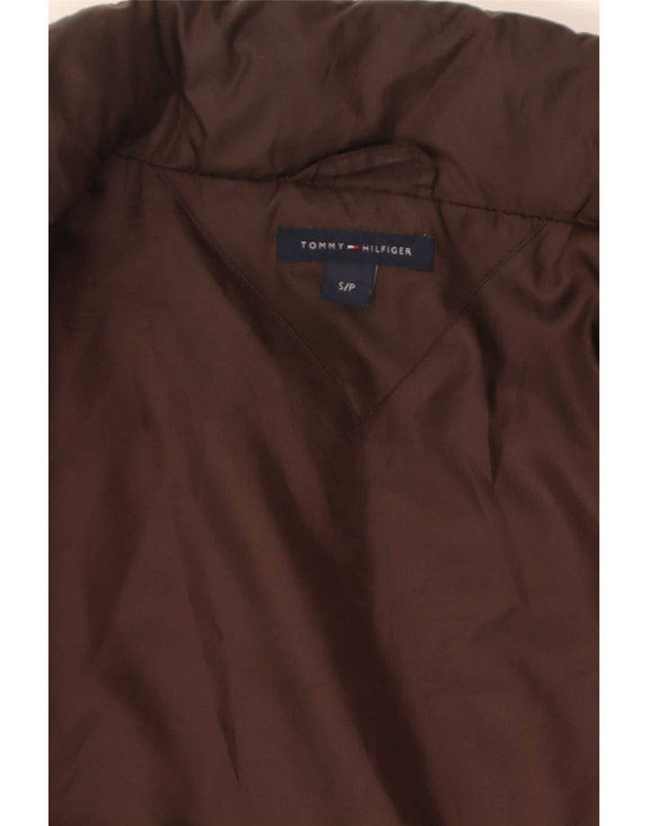 Jaqueta bomber acolchoada feminina Tommy Hilfiger Reino Unido 10 pequeno poliéster marrom