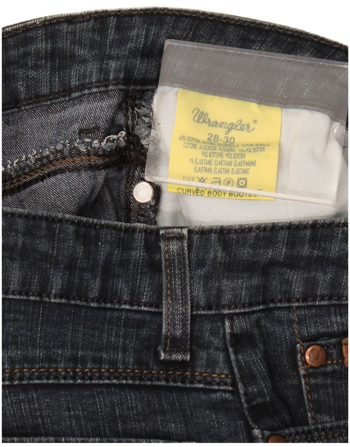 Wrangler feminino bootcut jeans W28 L30 azul marinho algodão