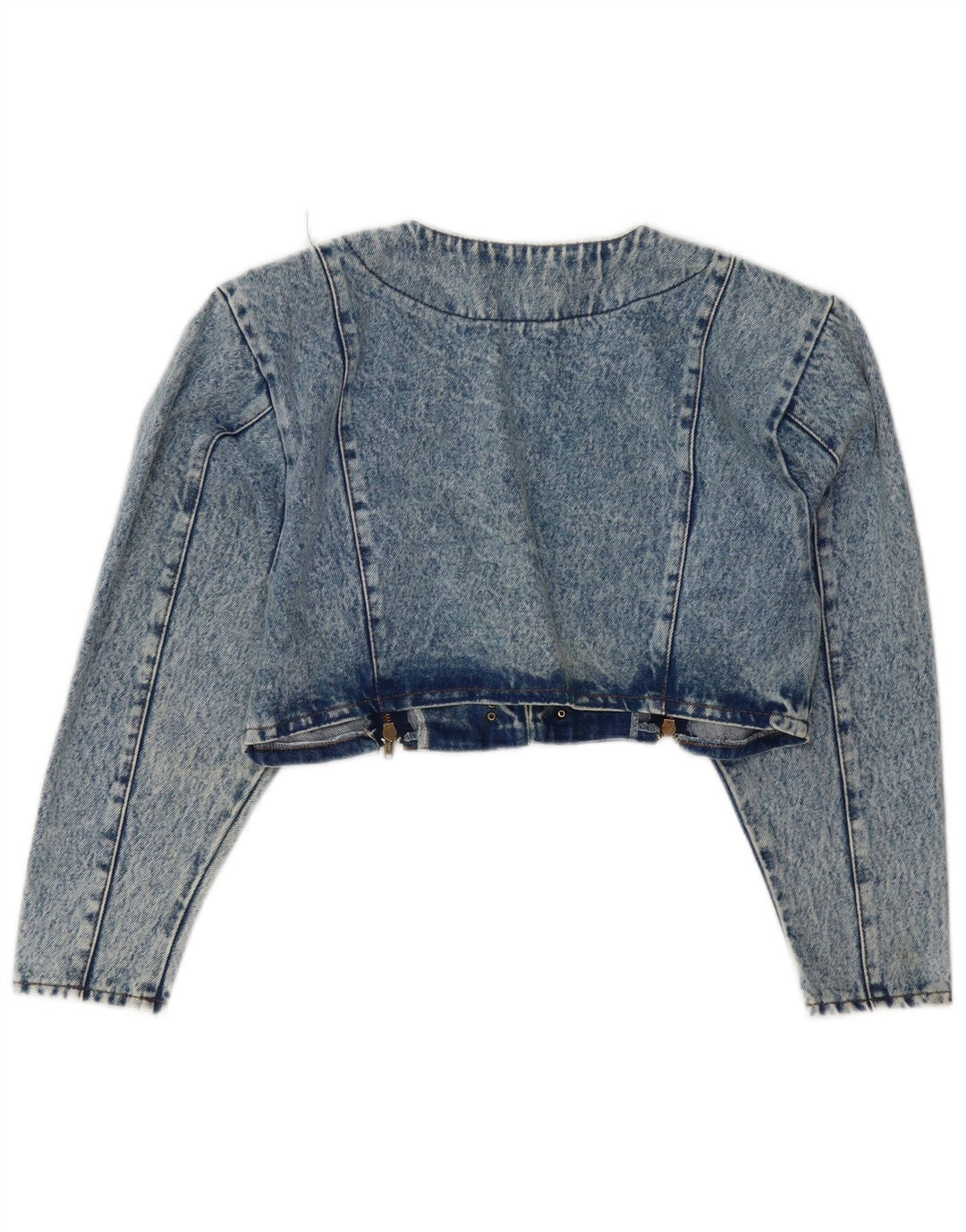 Jaqueta jeans feminina VINTAGE Bolero UK 12 azul médio