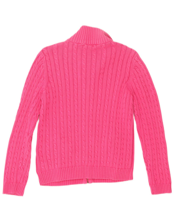 Suéter cardigã feminino Ralph Lauren Reino Unido 8 pequeno rosa
